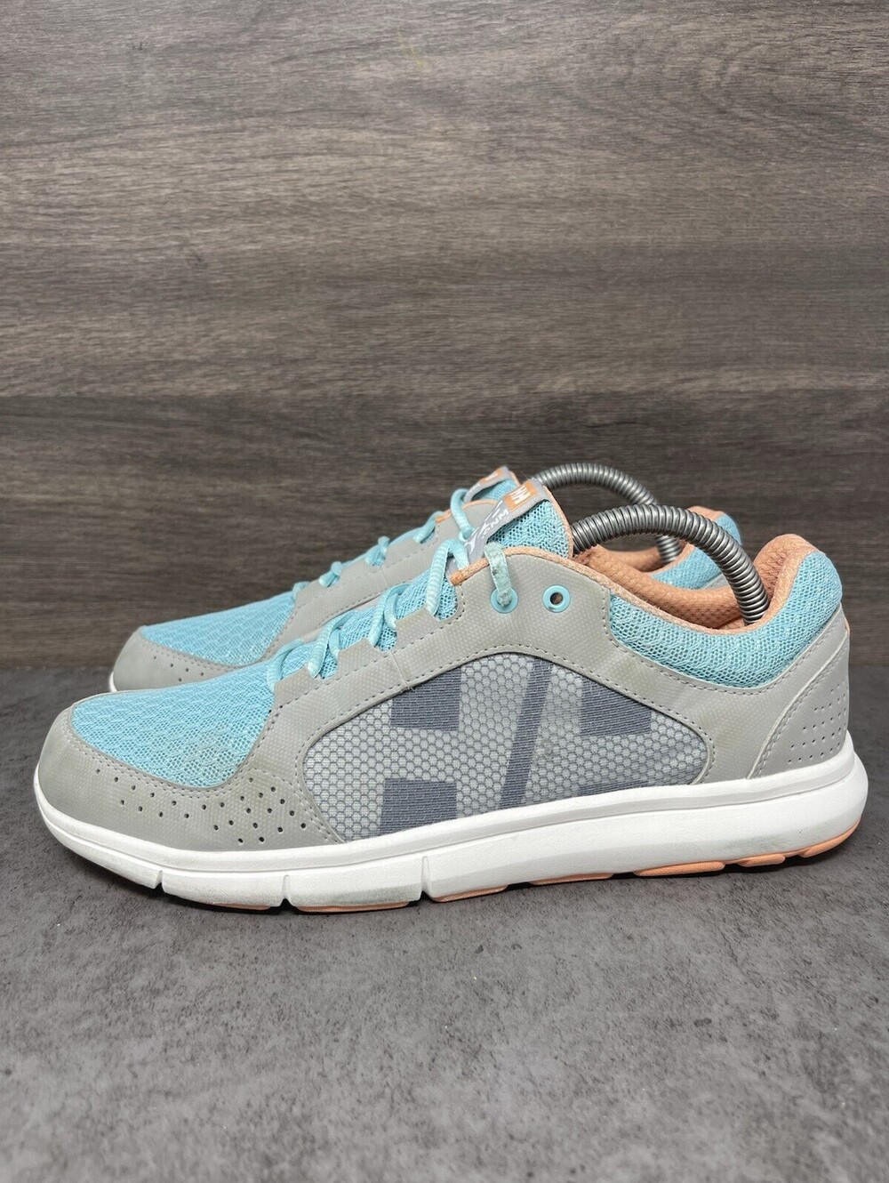 Helly Hansen Women's Ahiga V4 Hydropower Shoes Size 8.5 Blue Grey Orange